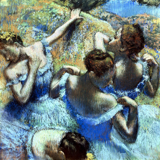 Dancers in blue - Edgar Degas